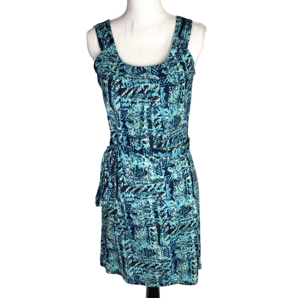 Liz Claiborne Dress size S Pencil Sheath Straight Midi Sleeveless Square Neck
